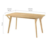NNEDSZ 6 seaters OVAL dining table : colour -Natural