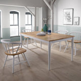 NNEDSZ 1.2m 4 seater dining table- Natural + White