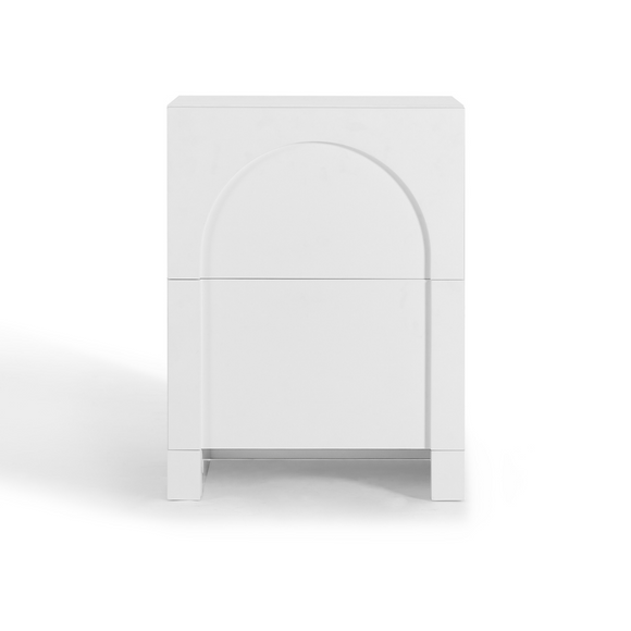 NNEDSZ Dome White Bedside Table