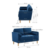 NNEDSZ 2 Seater Sofa Loveseat couch Blue