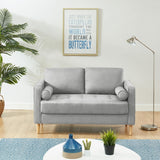 NNEDSZ 2 Seater Sofa Loveseat Couch Light Grey