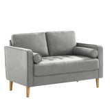 NNEDSZ 2 Seater Sofa Loveseat Couch Light Grey