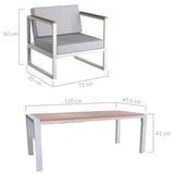NNEDSZ 4 Seater Aluminium Outdoor Sofa Set