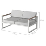 NNEDSZ 4 Seater Aluminium Outdoor Sofa Set