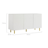 NNEDSZ  White 3 Door Cabinet