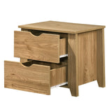 NNEDSZ Wooden Bedside Table with 2 Drawers