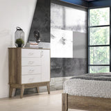 NNEDSZ 4 Chest of Drawers with Door Cabinet Storage Shelf
