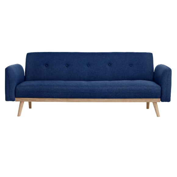 NNEDSZ 3-Seater Blue Foldable Sofa Bed