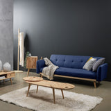 NNEDSZ 3-Seater Blue Foldable Sofa Bed