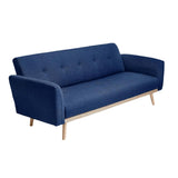 NNEDSZ 3-Seater Blue Foldable Sofa Bed