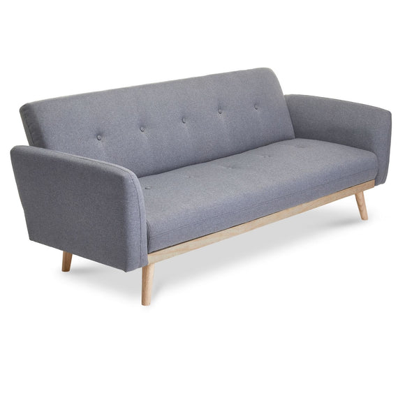NNEDSZ 3-Seater Light Grey Foldable Sofa Bed