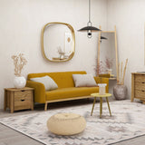 NNEDSZ 3-Seater Yellow Foldable Sofa Bed