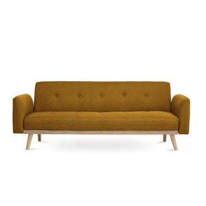 NNEDSZ 3-Seater Yellow Foldable Sofa Bed