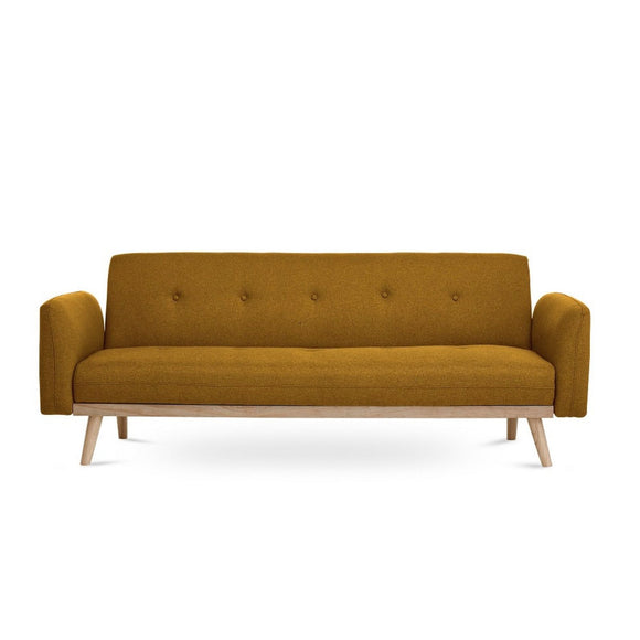 NNEDSZ 3-Seater Yellow Foldable Sofa Bed