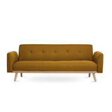 NNEDSZ 3-Seater Yellow Foldable Sofa Bed