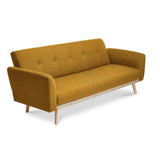 NNEDSZ 3-Seater Yellow Foldable Sofa Bed