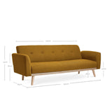 NNEDSZ 3-Seater Yellow Foldable Sofa Bed