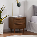 NNEDSZ Pierre Walnut Bedside Table