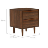 NNEDSZ Pierre Walnut Bedside Table