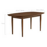 NNEDSZ Pierre Walnut 140cm Dining Table