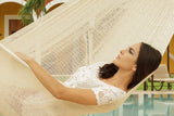 NNEDSZ Legacy Single Size Cotton Mexican Hammock in Cream Colour