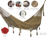 NNEDSZ Legacy King Size DeOutdoor Cotton Mexican Hammock in Cedar  Colour