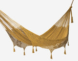 NNEDSZ Legacy King Size DeOutdoor Cotton Mexican Hammock in Mustard Colour