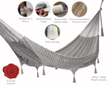 NNEDSZ Legacy Queen Size DeOutdoor Cotton Mexican Hammock in Dream Sands Colour