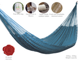 NNEDSZ Legacy King Size Outdoor Cotton Mexican Hammock in Bondi  Colour