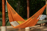 NNEDSZ Legacy King Size Outdoor Cotton Mexican Hammock in Orange  Colour