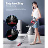 NNEDSZ Handheld Bagless Vacuum Cleaner - Red and Silver
