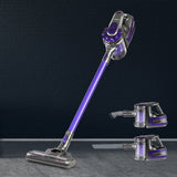 NNEDSZ 150 Cordless Handheld Stick Vacuum Cleaner 2 Speed   Purple And Grey