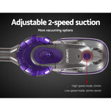 NNEDSZ 150W Stick Handstick Handheld Cordless Vacuum Cleaner 2-Speed with Headlight Purple