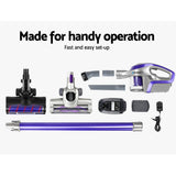 NNEDSZ 150W Handstick Vacuum Cleaner - Purple and Grey