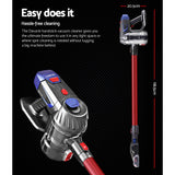 NNEDSZ Handheld Vacuum Cleaner Cordless Stick Handstick Vac Bagless 2-Speed Headlight Red