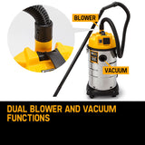 NNEMB 30L Wet and Dry Vacuum Cleaner Blower Bagless 2000W Drywall Vac