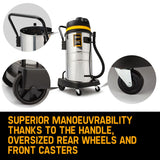 NNEMB 60L 2000W Stainless Steel Wet and Dry Vacuum