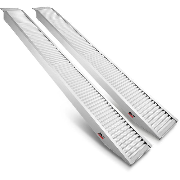 NNEMB Pair of 2.5m Aluminium Loading Ramps-2800kg capacity
