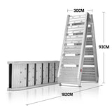 NNEMB 1.8m Aluminium Folding Loading Traction Ramp-200kg capacity
