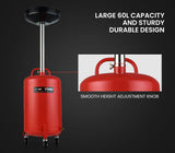 NNEMB 60L Mobile Waste Oil Drainer Tank-Telescopic-for Car Engine-Workshop