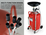 NNEMB 80L Mobile Waste Oil Drainer Tank-Pneumatic-Telescopic-Extractor Probes-Workshop