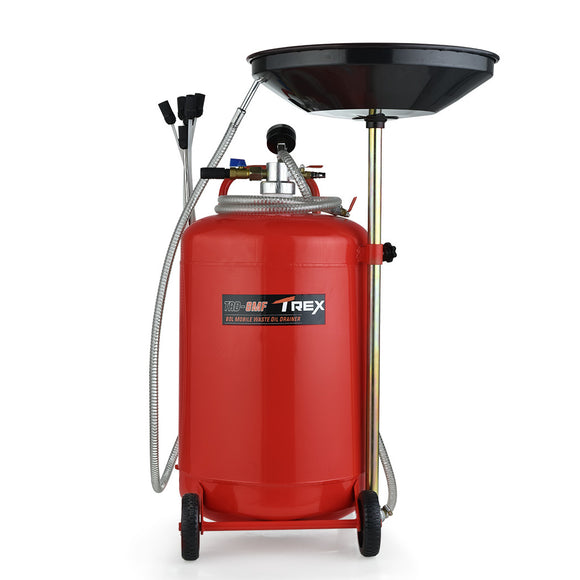 NNEMB 80L Mobile Waste Oil Drainer Tank-Pneumatic-Telescopic-Extractor Probes-Workshop