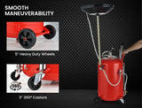 NNEMB 80L Mobile Waste Oil Drainer Tank-Pneumatic-Telescopic-Extractor Probes-Workshop
