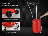 NNEMB 80L Mobile Waste Oil Drainer-Telescopic-with Air Compressor Fitting-for Workshop