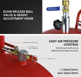 NNEMB 80L Mobile Waste Oil Drainer-Telescopic-with Air Compressor Fitting-for Workshop
