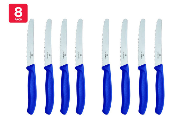 NNEKG Victorinox 11cm 8 Piece Steak Knives Set Blue