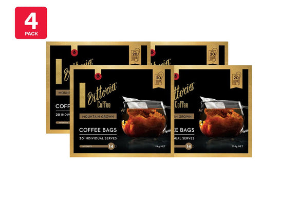 NNEKG Vittoria Mountain Grown Coffee Bags 4 Pack of 20 Bags
