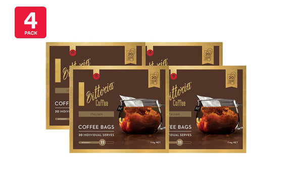 NNEKG Vittoria Italian Coffee Bags 4 Pack of 20 Bags