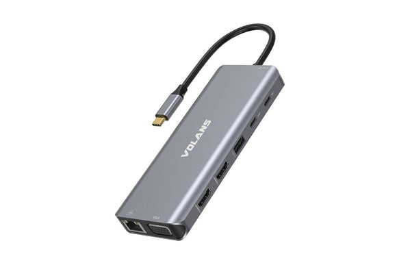 NNEKG Volans 14 in 1 Triple Display Multifunctional USB C Hub