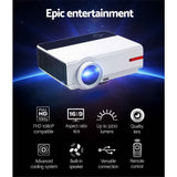 NNEDSZ Mini Video Projector Portable HD 1080P 3200 Lumens Home USB VGA HDMI